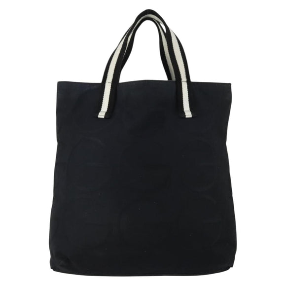 GUCCI GG Canvas Sherry Line Hand Bag Black 123439 Auth SW1801