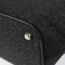 CELINE C Macadam Canvas Shoulder Bag Black Silver Auth SW1802-16