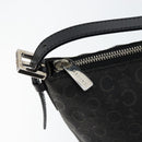 CELINE C Macadam Canvas Shoulder Bag Black Silver Auth SW1802-10