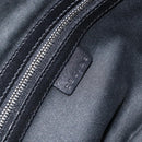 CELINE C Macadam Canvas Shoulder Bag Black Silver Auth SW1802-18