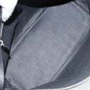 CELINE C Macadam Canvas Shoulder Bag Black Silver Auth SW1802-11