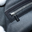 CELINE C Macadam Canvas Shoulder Bag Black Silver Auth SW1802-21