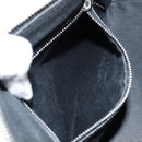 CELINE C Macadam Canvas Shoulder Bag Black Silver Auth SW1802-22