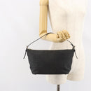 CELINE C Macadam Canvas Shoulder Bag Black Silver Auth SW1802-23
