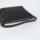 CELINE C Macadam Canvas Shoulder Bag Black Silver Auth SW1802-7
