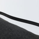 CELINE C Macadam Canvas Shoulder Bag Black Silver Auth SW1802-14