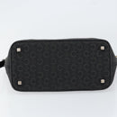 CELINE C Macadam Canvas Shoulder Bag Black Silver Auth SW1802-5