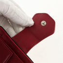 CELINE Bifold Wallet Leather White Auth SW1804AV-9