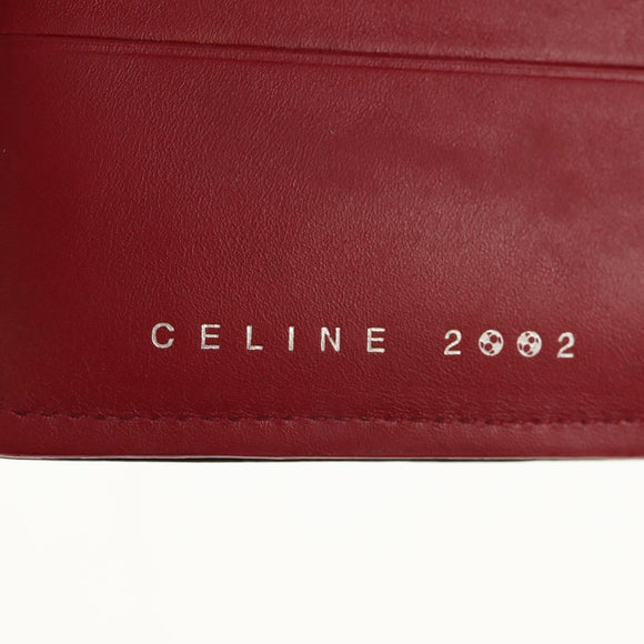 CELINE Bifold Wallet Leather White Auth SW1804AV