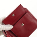 CELINE Bifold Wallet Leather White Auth SW1804AV-21