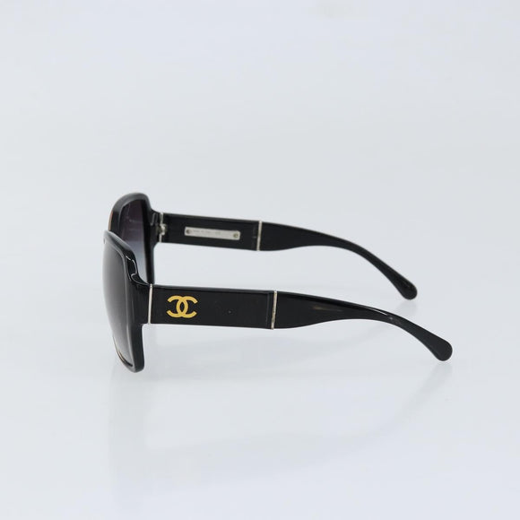CHANEL Sunglasses plastic Black CC Auth SW1805