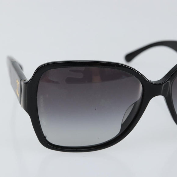CHANEL Sunglasses plastic Black CC Auth SW1805