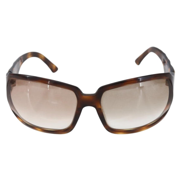 CHANEL Sunglasses plastic Brown CC Auth SW1806