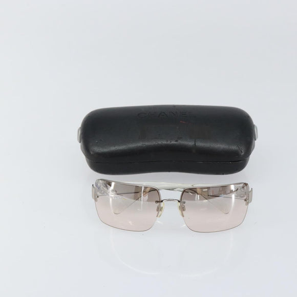 CHANEL Sunglasses plastic Clear CC Auth SW1808