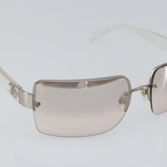 CHANEL Sunglasses plastic Clear CC Auth SW1808