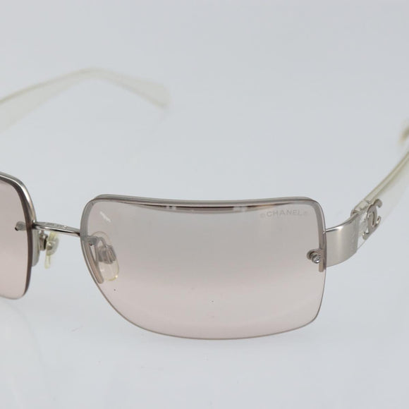 CHANEL Sunglasses plastic Clear CC Auth SW1808