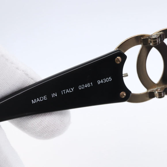 CHANEL Sunglasses plastic Black CC Auth SW1810