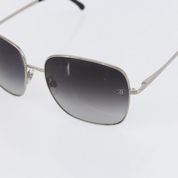 CHANEL Sunglasses plastic Black CC Auth SW1811