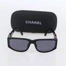 CHANEL Sunglasses plastic Black CC Auth SW1813-11