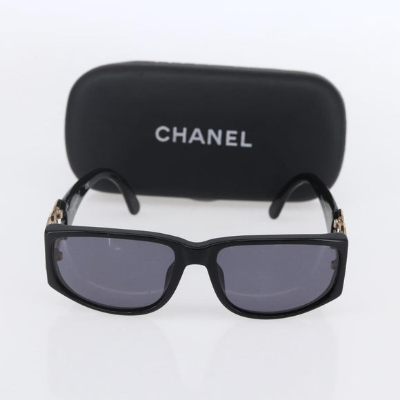 CHANEL Sunglasses plastic Black CC Auth SW1813