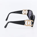 CHANEL Sunglasses plastic Black CC Auth SW1813-4