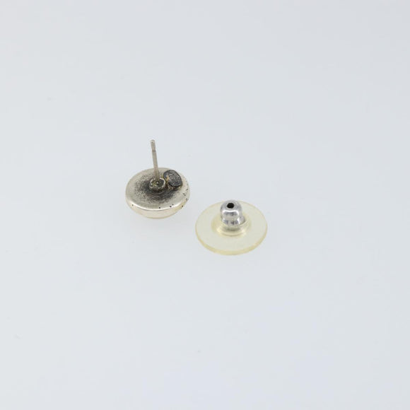 CHANEL Pierce metal White CC Auth SW1816