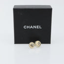 CHANEL Pierce metal White CC Auth SW1816-12