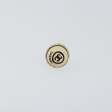 CHANEL Pierce metal White CC Auth SW1816 - 0