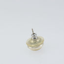 CHANEL Pierce metal White CC Auth SW1816-9