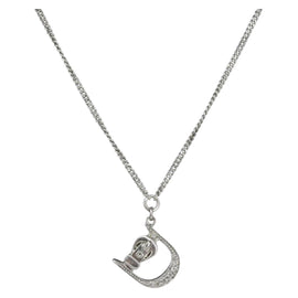 Christian Dior Necklace metal Silver Auth SW1819