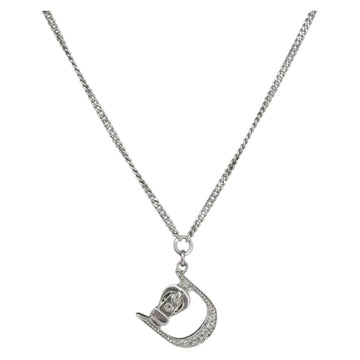 Christian Dior Necklace metal Silver Auth SW1819