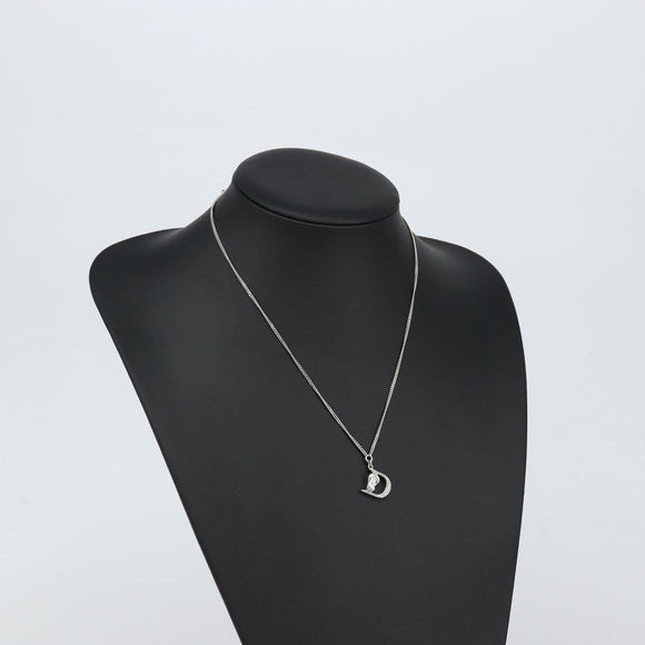 Christian Dior Necklace metal Silver Auth SW1819
