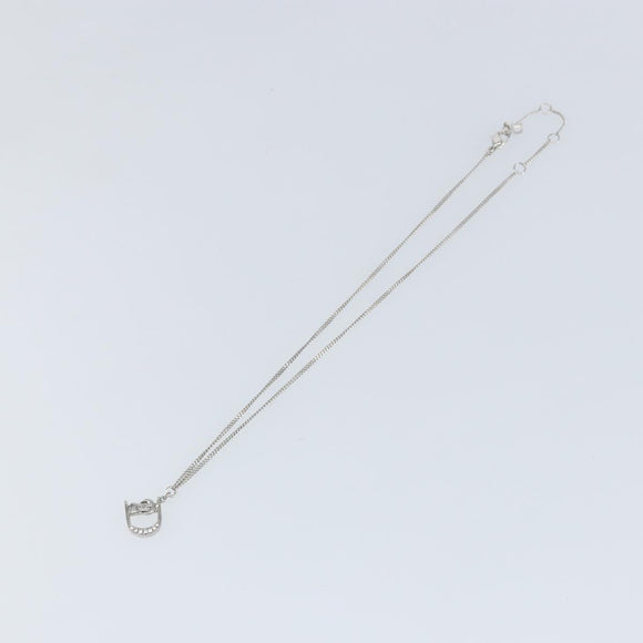 Christian Dior Necklace metal Silver Auth SW1819