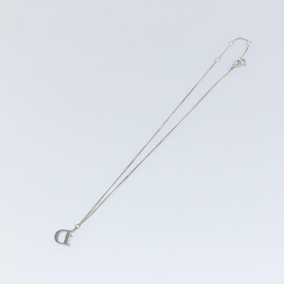 Christian Dior Necklace metal Silver Auth SW1819