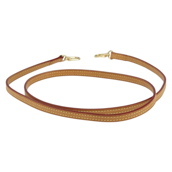 LOUIS VUITTON Shoulder Strap Leather 44.5"" Beige LV Auth SW1820
