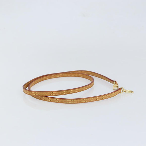 LOUIS VUITTON Shoulder Strap Leather 44.5"" Beige LV Auth SW1820