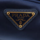 PRADA Clutch Bag Nylon Blue Gold Auth SW1822V-17
