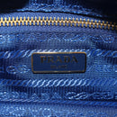 PRADA Clutch Bag Nylon Blue Gold Auth SW1822V-18