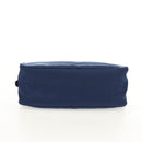 PRADA Clutch Bag Nylon Blue Gold Auth SW1822V-5