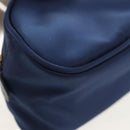 PRADA Clutch Bag Nylon Blue Gold Auth SW1822V-8