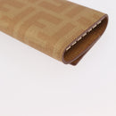 FENDI Zucca Canvas Key Case PVC Gold Auth SW1823A-11