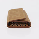 FENDI Zucca Canvas Key Case PVC Gold Auth SW1823A-5