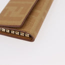FENDI Zucca Canvas Key Case PVC Gold Auth SW1823A-8