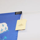 HERMES Carre 90 Scarf ""PAVOIS"" Silk Blue Auth SW1825M-11