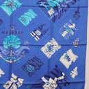 HERMES Carre 90 Scarf ""PAVOIS"" Silk Blue Auth SW1825M-7