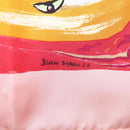 HERMES Carre 90 Scarf ""Smiles in Third millenary"" Silk Pink Auth SW1826M-13