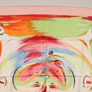 HERMES Carre 90 Scarf ""Smiles in Third millenary"" Silk Pink Auth SW1826M-3