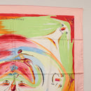 HERMES Carre 90 Scarf ""Smiles in Third millenary"" Silk Pink Auth SW1826M-4
