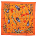 HERMES Carre 90 Scarf ""Ceramique Ottomane"" Silk Orange Auth SW1827M-1