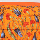 HERMES Carre 90 Scarf ""Ceramique Ottomane"" Silk Orange Auth SW1827M-3